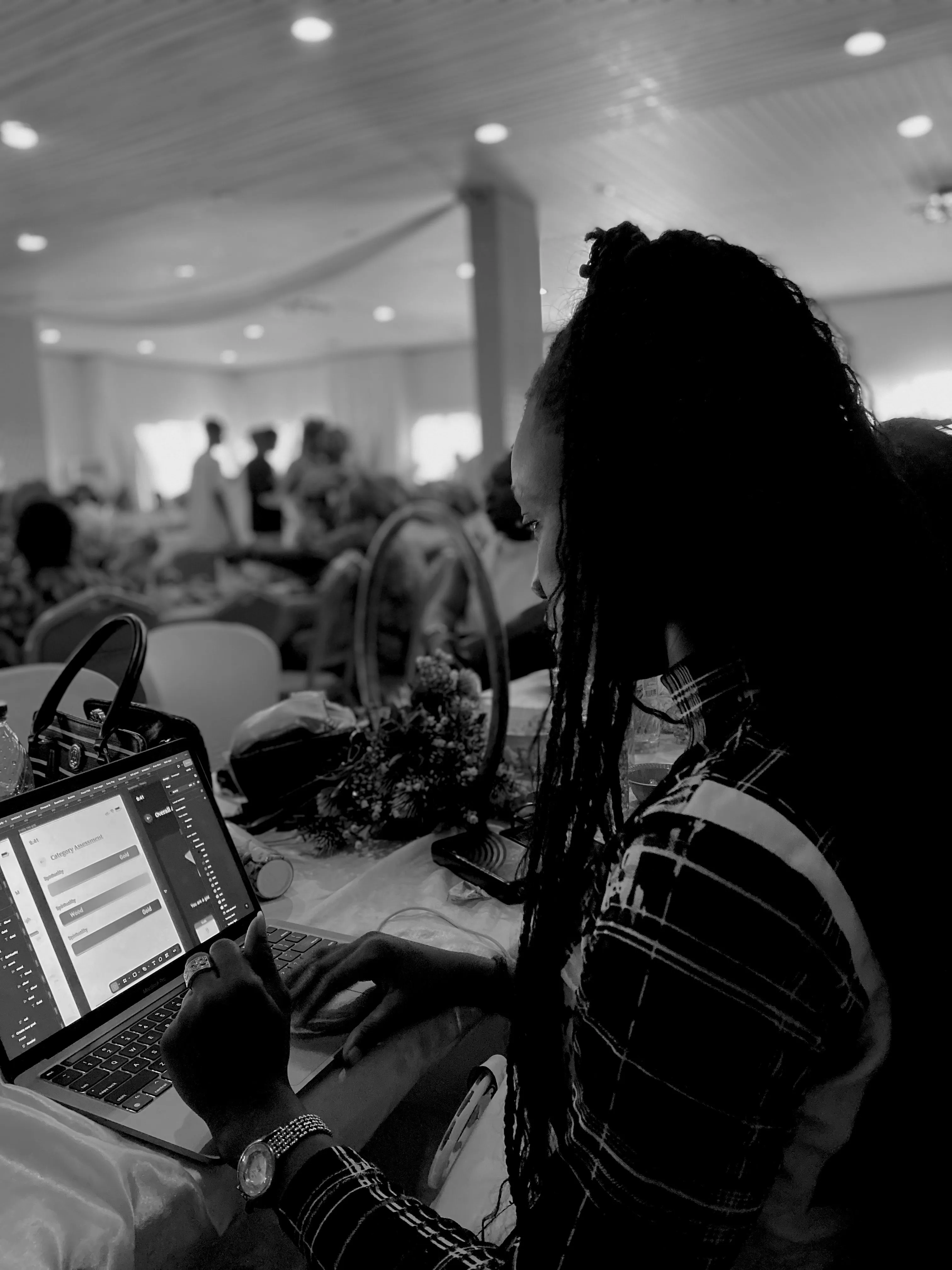 Behind the scenes, designing on location