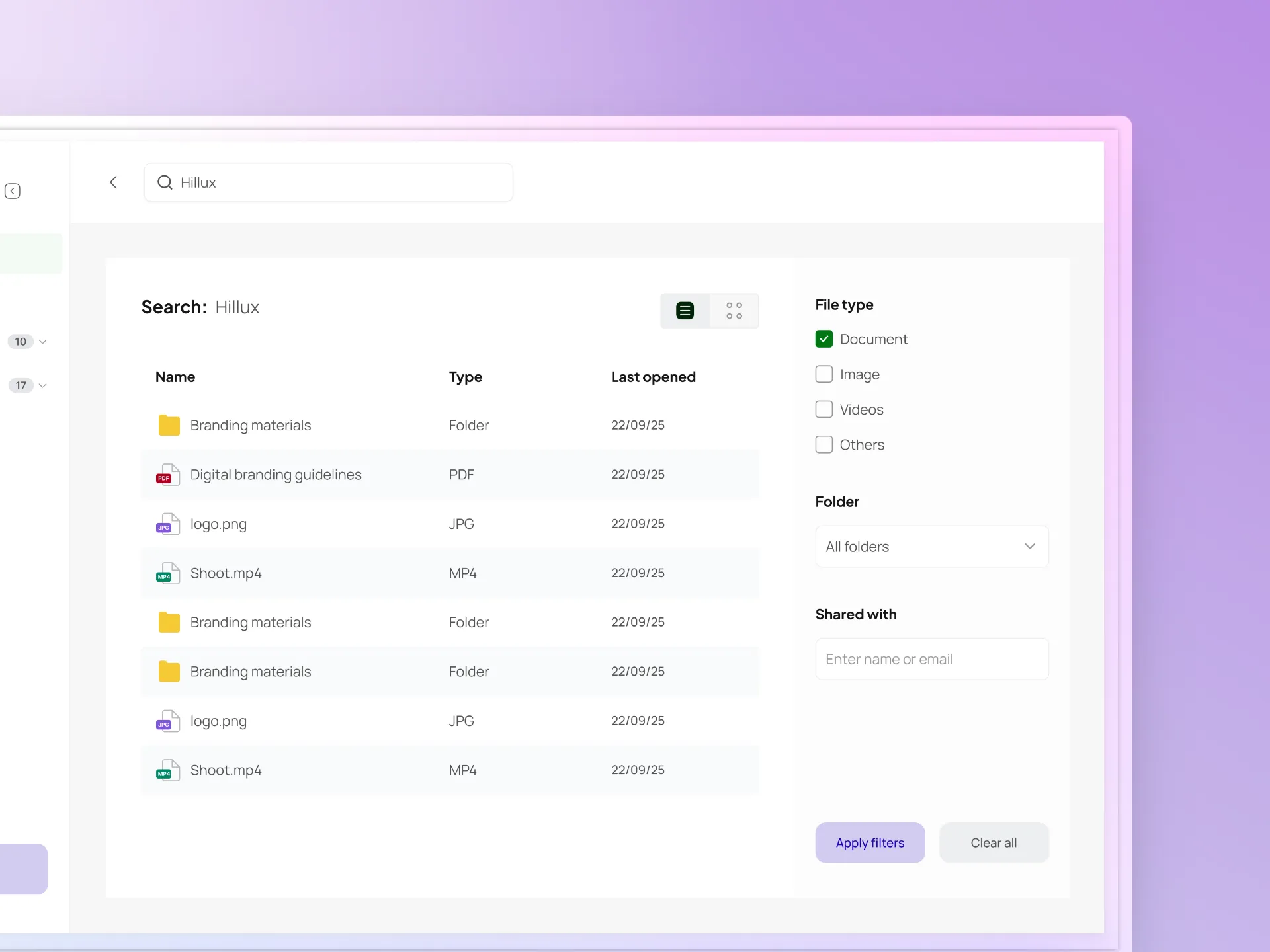 Oploads UI detail